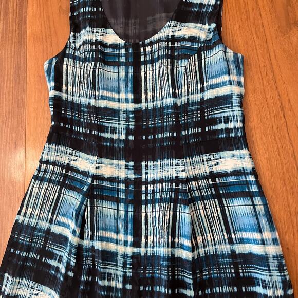 Pendleton Dress Size 12 Sleeveless Sheath Blue Check - Picture 4 of 11